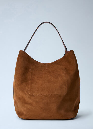 TOTEME Suede Belted Tote Bag Brown tot0257041