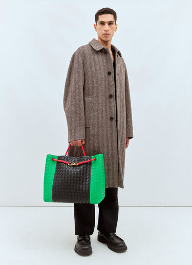 Bottega Veneta 라지 안디아모 핸드백 블랙 bov0157025