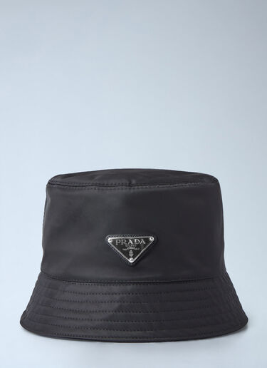 Prada Logo Bucket Hat  Black pra0245063