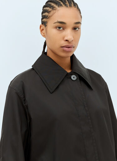 Jil Sander Spread Collar Rain Coat Black jil0259003