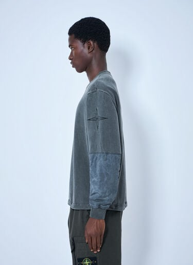 LN-CC® - Stone Island: Oversized Crewneck Sweatshirt - Grey Stone Island Oversized Crewneck Sweatshirt Grey sto0165076