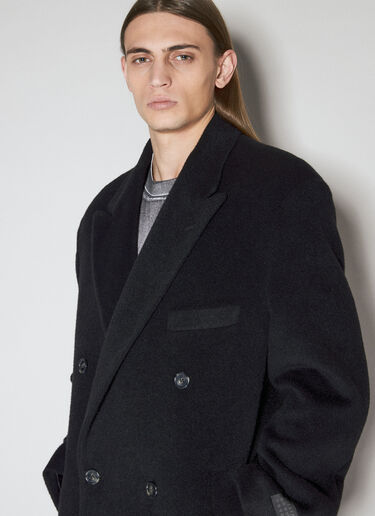 MM6 Maison Margiela Wool-Blend Coat With Detachable Snood Black mmm0154001