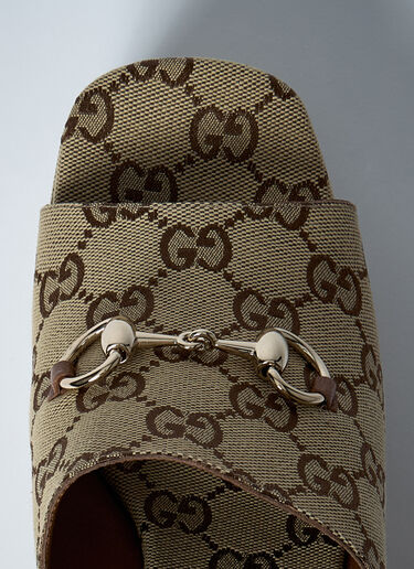 Gucci Horsebit Wedge Sandals Beige guc0259047