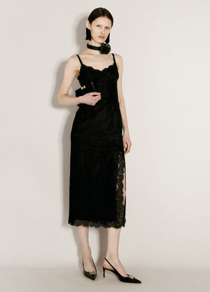 Dolce & Gabbana Lace Slip Dress Yellow dol0255015
