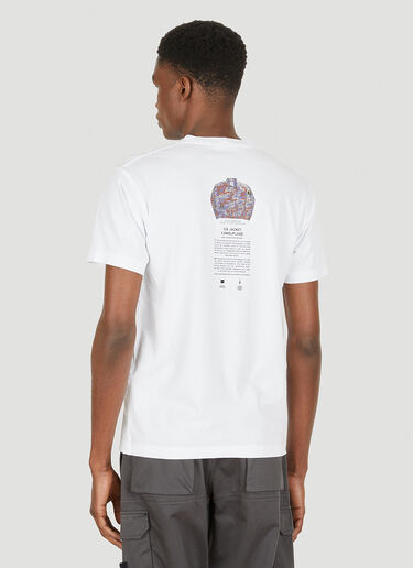Stone Island Logo Print T-Shirt White sto0150055
