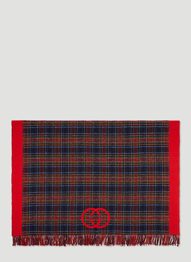 Gucci Interlocking G Tartan Blanket Blue wps0670168