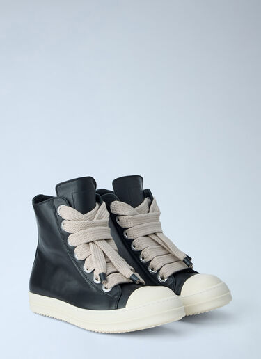 LN-CC® - Rick Owens: Jumbolace Sneakers - Black Rick Owens Jumbolace Sneakers Black ric0165004