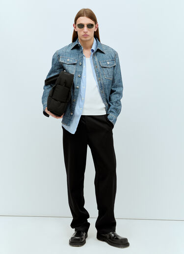 Bottega Veneta 纹理牛仔印花衬衫 蓝色 bov0155003