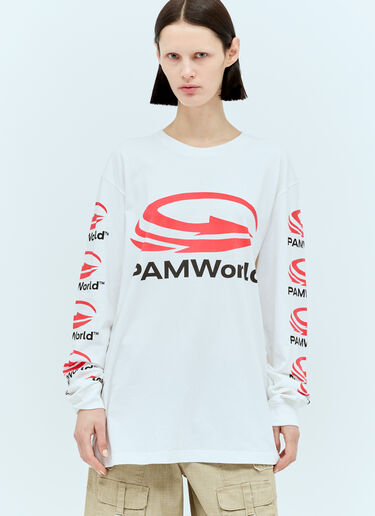 P.A.M. Logo Print T-Shirt White pam0357007