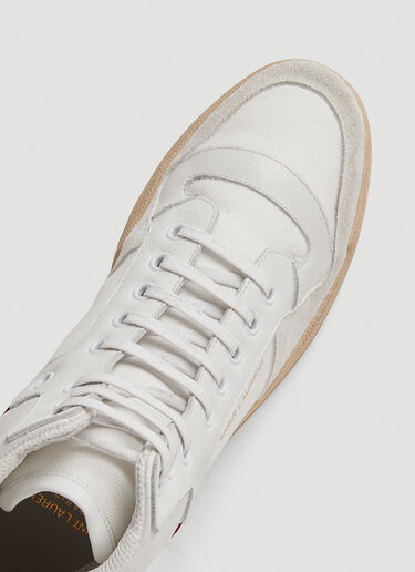 Saint Laurent Panelled Mid-Top Sneakers White sla0245142
