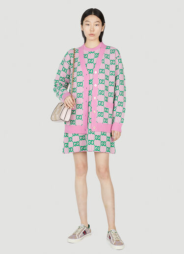 Gucci GG Intarsia Cardigan Pink guc0251195