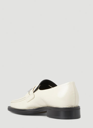 Martine Rose Square Toe Chain Loafers White mtr0147024