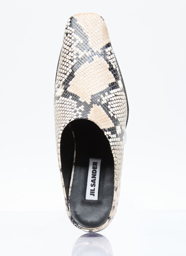 Jil Sander 蛇纹穆勒鞋 棕色 jil0256010