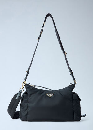 Prada Explore Large Re-Nylon and Leather Shoulder Bag Black pra0265023