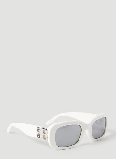 Balenciaga Dynasty Square Sunglasses White bcs0353012