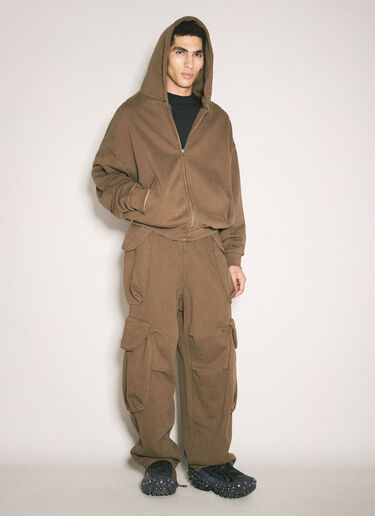 Entire Studios Thermal Hooded Sweatshirt Brown ent0357003