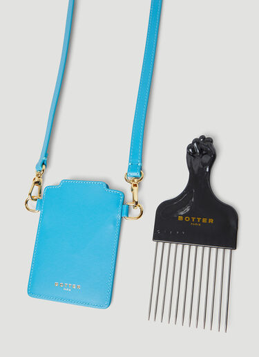 Botter Afro Comb with Case Blue bot0348008