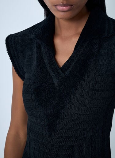 Kiko Kostadinov Quimby Knitted Polo Vest Black kko0262007