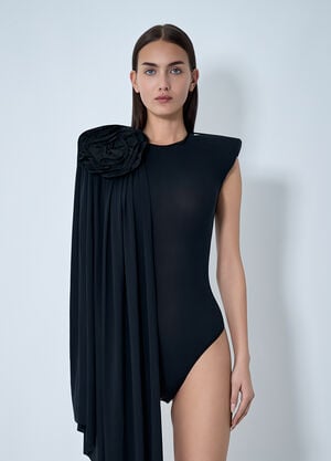 VAQUERA Draped Bodysuit Black vaq0262006