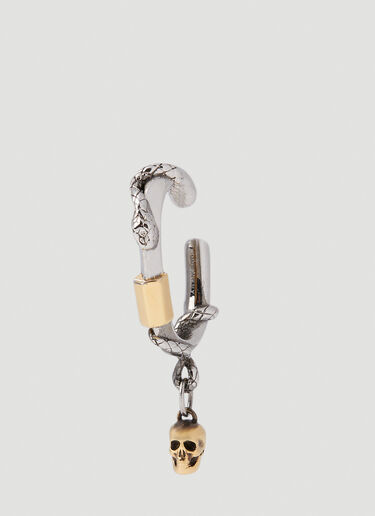 Alexander McQueen Snake And Skull Ear Cuff Silver amq0152036