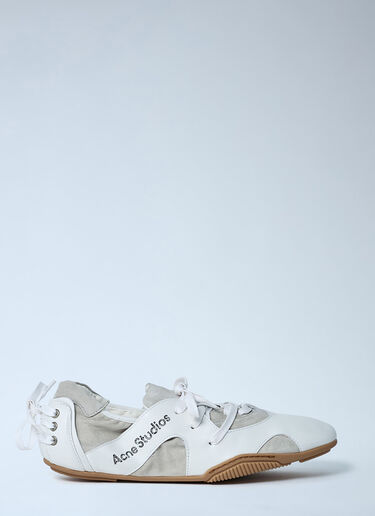 Leather Lace-Up Sneakers Acne Studios Leather Lace-Up Sneakers White acn0162026