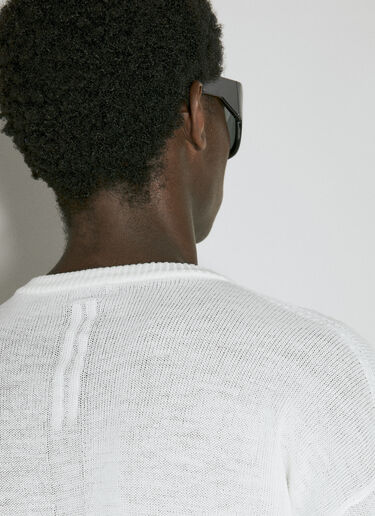 Rick Owens Graphic Wool Sweater White ric0155021