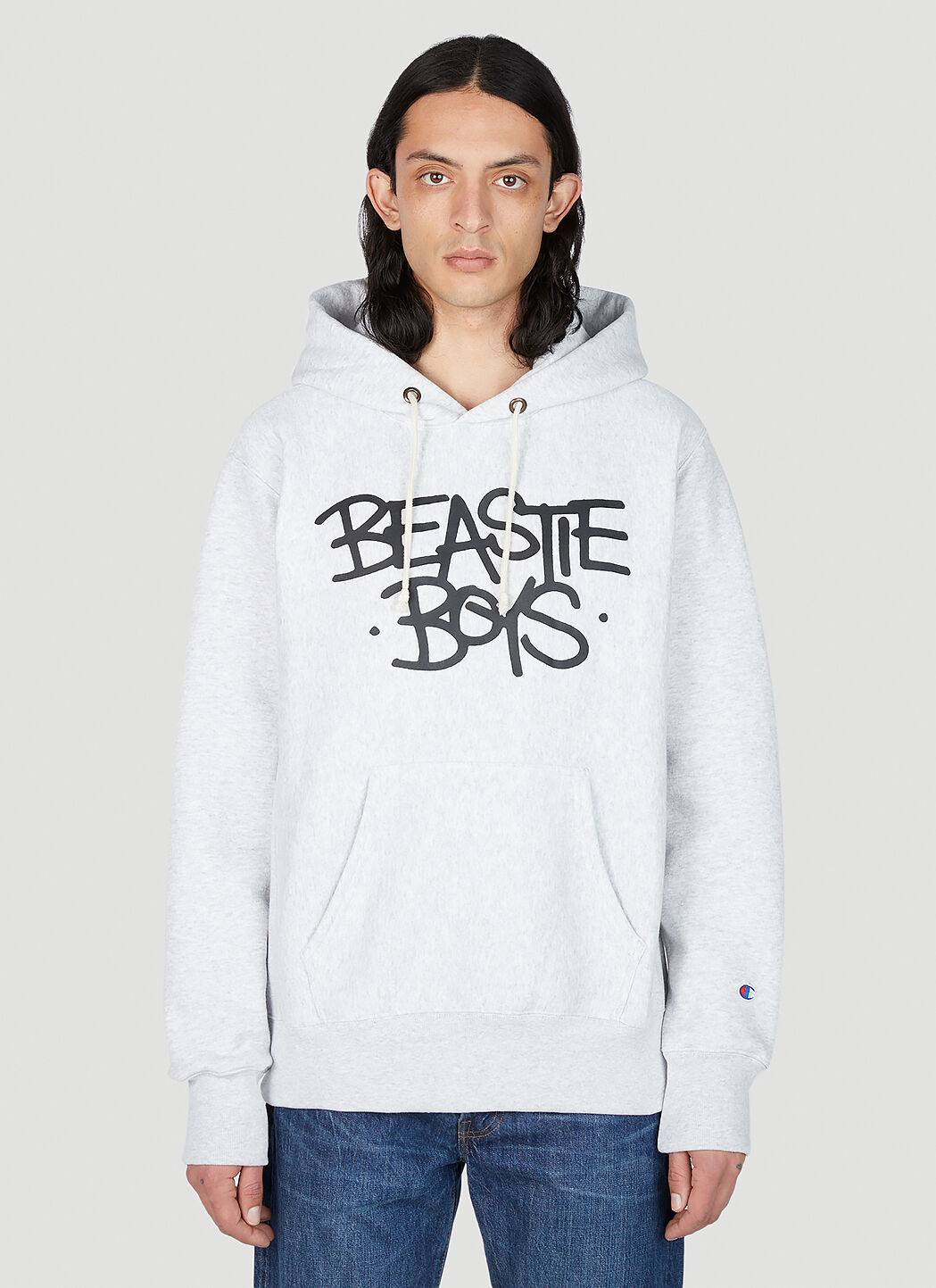 Champion x Beastie Boys 图案印花连帽运动衫 灰色 cha0152001