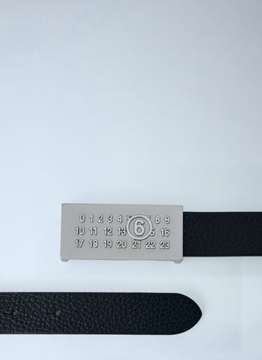 MM6 Maison Margiela Logo Motif Belt Black mmm0264019