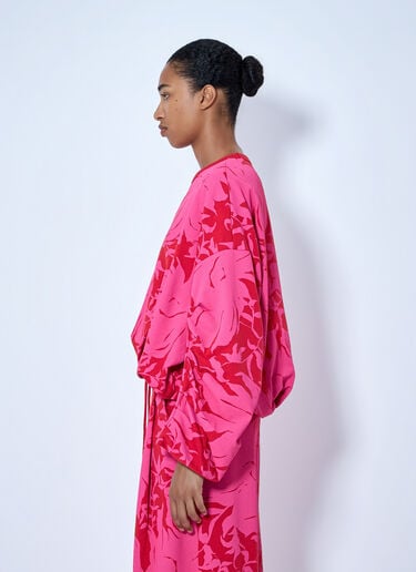 LN-CC® - Dries Van Noten: Draped Sweatshirt - Pink Dries Van Noten Draped Sweatshirt Pink dvn0264014