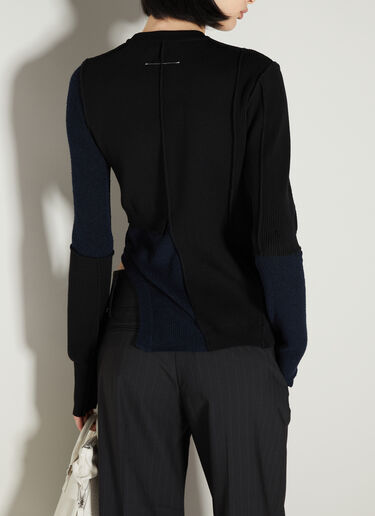 Panel Knit Sweater MM6 Maison Margiela Panel Knit Sweater Black mmm0253011