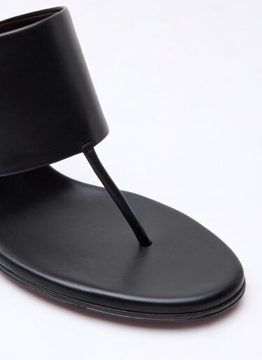 The Row Leather Signum Heel Sandals Black row0258024