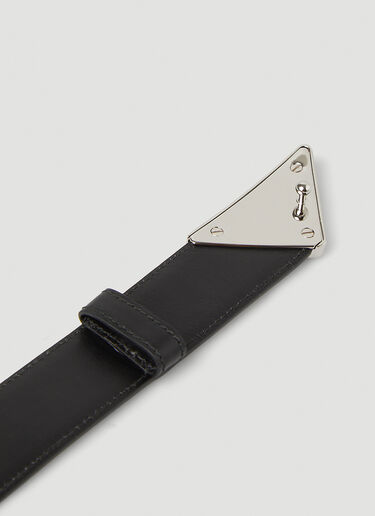 Prada Logo Plaque Belt Black pra0149103
