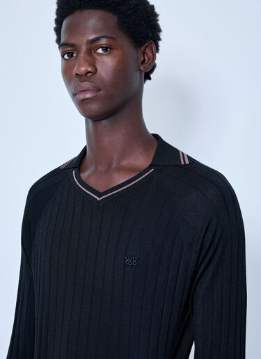 LN-CC® - Wales Bonner: Roots Polo Shirt - Black Wales Bonner Roots Polo Shirt Black wbn0166006