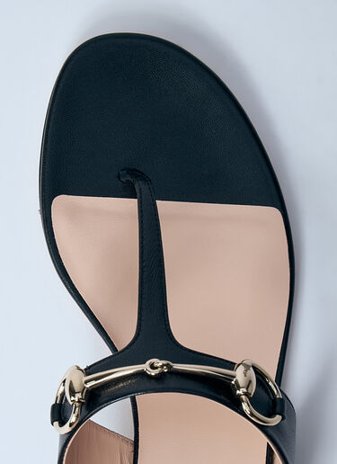 Gucci Horsebit Thong Sandals Black guc0259054