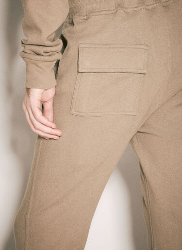 Moncler x Rick Owens Cotton Knit Track Pants Beige mcs0358014
