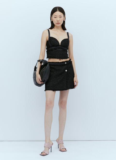 Versace Medusa Tweed Mini Skirt Black vrs0249016