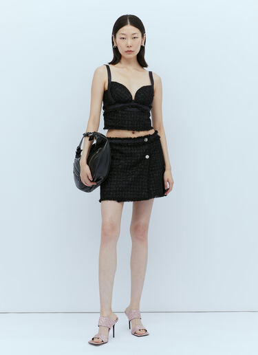 Medusa Tweed Mini Skirt Versace Medusa Tweed Mini Skirt Black vrs0253010