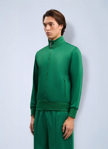 LN-CC® - Palm Angels: Curved Logo Track Jacket - Green Palm Angels Curved Logo Track Jacket Green pma0164098