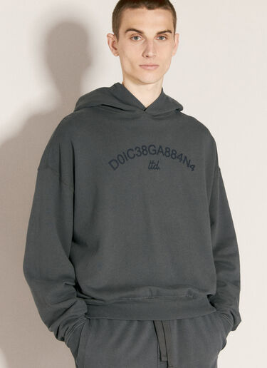 Dolce & Gabbana Cropped Hooded Sweatshirt Grey dol0156005