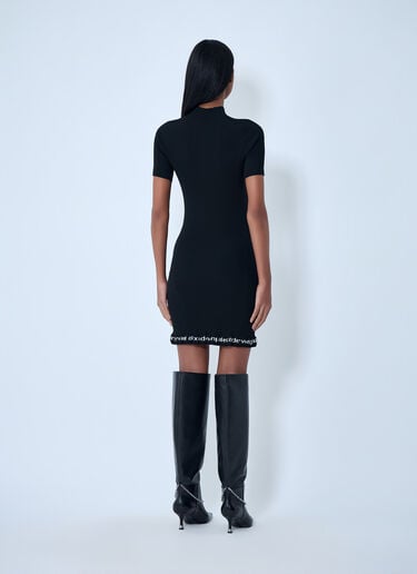 Alexander Wang Ribbed Knit Mini Dress Black awg0263020