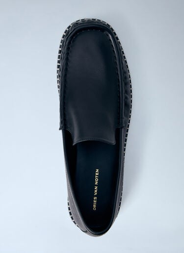 Dries Van Noten Leather Loafers Black dvn0163031