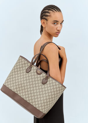 Prada Ophidia Medium Tote Bag Beige pra0260037