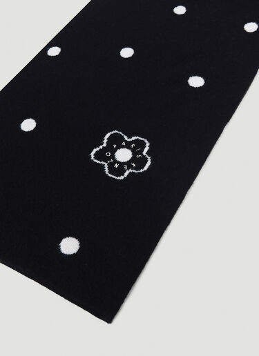 Kenzo スタンプウールスカーフ ブラック knz0154032