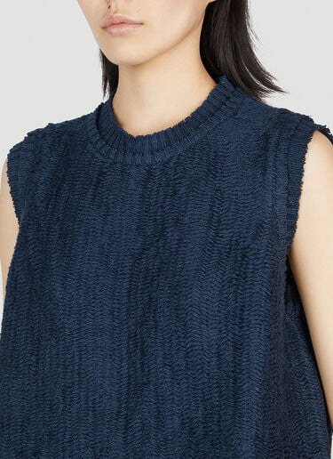Maison Margiela Sleeveless Knit Top Blue mla0251011