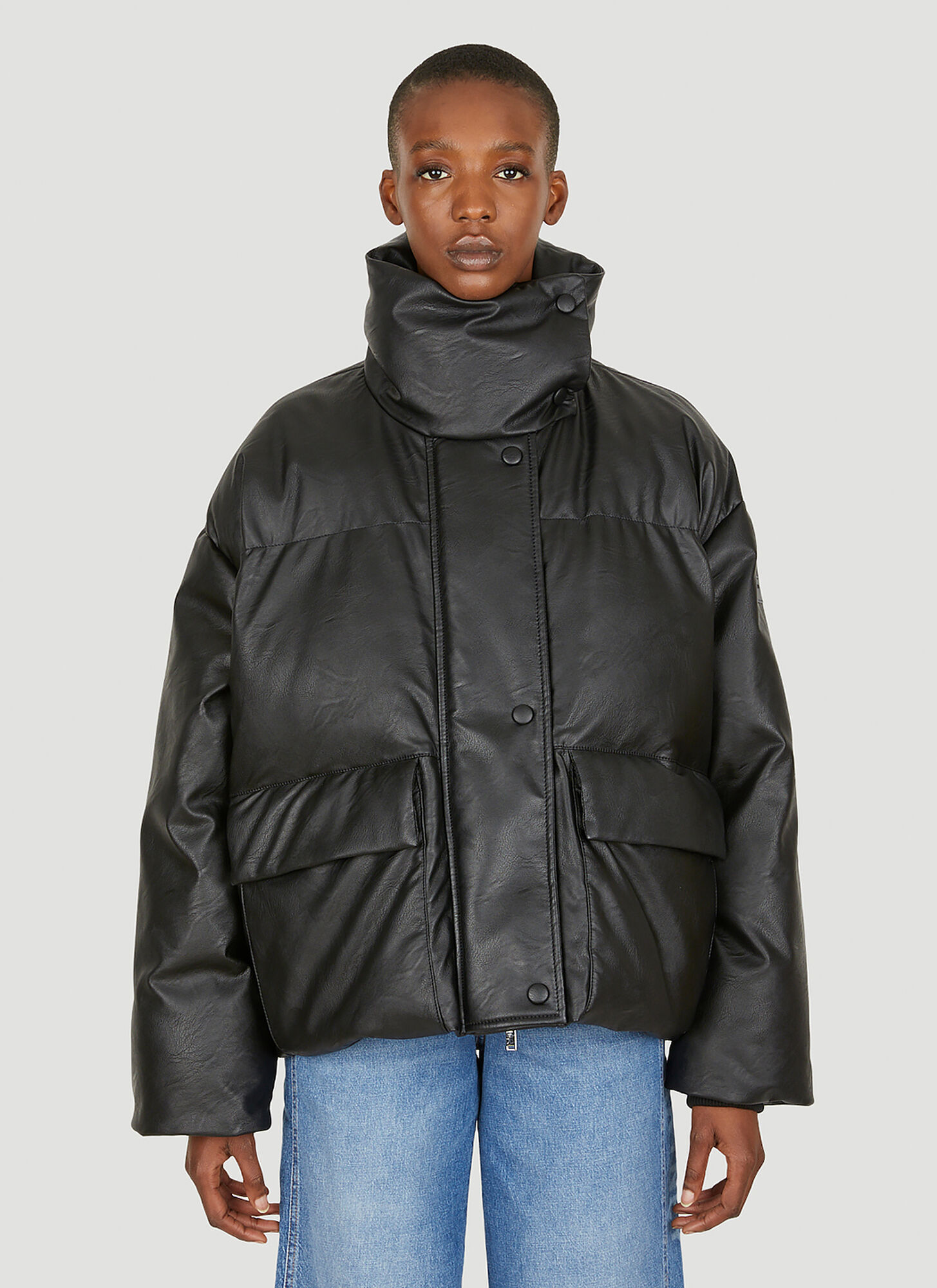 Shop Stella Mccartney Light Altermat Puffer Jacket In Black