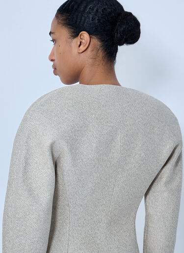 Jacquemus La Petite Veste Ovalo Jacket Beige jac0264025