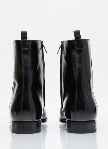 Prada Brushed Leather Boots Black pra0155019