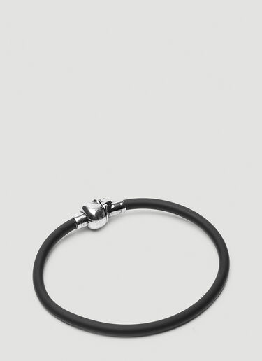 Skull Motif Cord Bracelet Alexander McQueen Skull Motif Cord Bracelet Black amq0149097