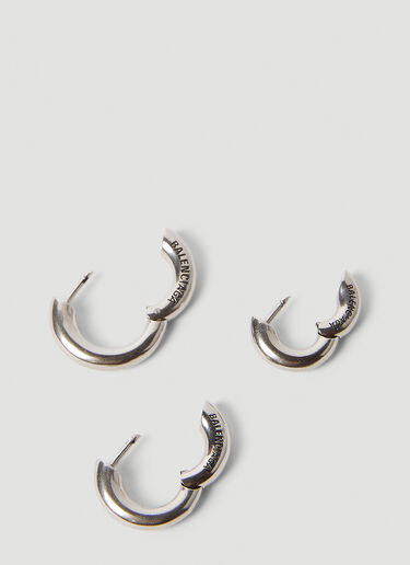 Set Of Three Sharp Earrings Balenciaga Set Of Three Sharp Earrings Silver bal0154046