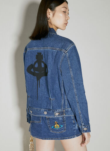 Vivienne Westwood スプレー・オーブマリーン・デニムジャケット。 ブルー vvw0253009
